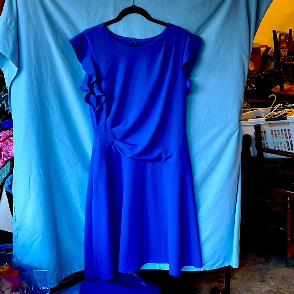 Royal blue casual dress